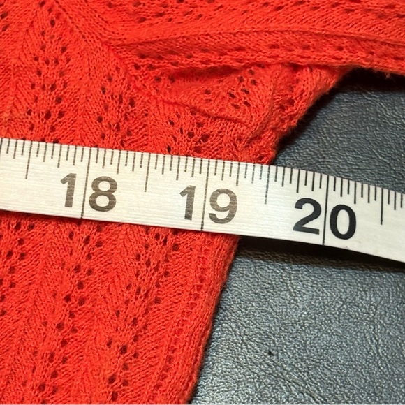 Ralph Lauren Vibrant Orange Button-Up Lightweight Cardigan size PL - Picture 8 of 10